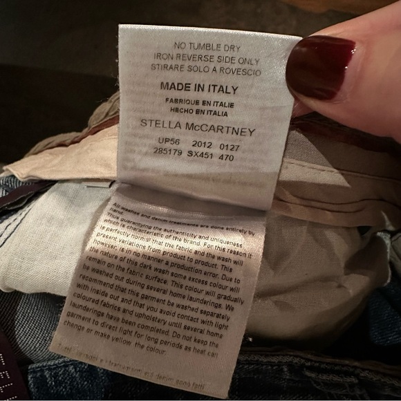 Stella McCartney Women’s Premium Denim Jeans Bootcut Style Made in Italy Size 27 - Picture 4 of 14